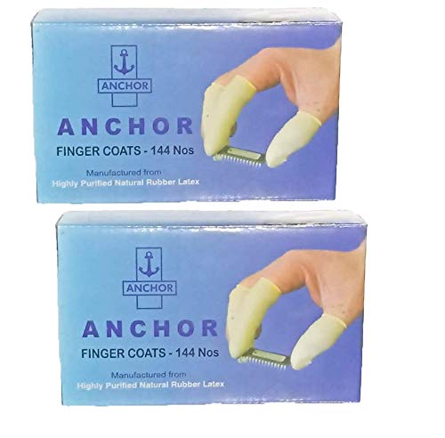 A. SHARIF™ Anchor Surgical Finger Coats - 144 Nos. Finger Protection from Dust & Dirt - Pack of 2.