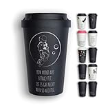 heybico Coffee to go Becher | Mehrweg Kaffeebecher hergestellt im Schwarzwald | Mehrwegbecher mit Schraubverschluss | Bruchsicher | leicht | Vom Mond aus