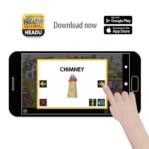 Headu Easy English 100 Words Farm Giocare E Imparare Subito Con Un Metodo Efficace It20997 Gioco Educativo Per Bambini 4-6 Anni Made In Italy - 4