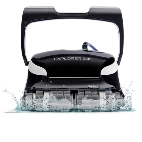 Dolphin Explorer E40 Automatic Robotic Pool Vacuum Cleaner with Wi-Fi, Wall Climbing Capability, Waterline Scrubber Brush, Ideal for Inground Pools up to 50 FT in Length