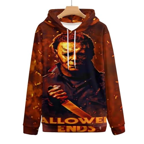 ZHANGXM Men's Pullover Sweatershirt Halloween Michael Myers Autumn Soft Loose for Womens Long Sleeved Sweater4