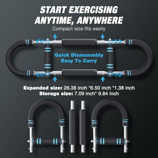 Twister Arm Trainer, Chest Workout Equipment, 66-110lb Adjustable Chest Trainer for Men, Arm Exercise Equipment Strength Training, Home Workout Equipment with Portable Spring Resistance