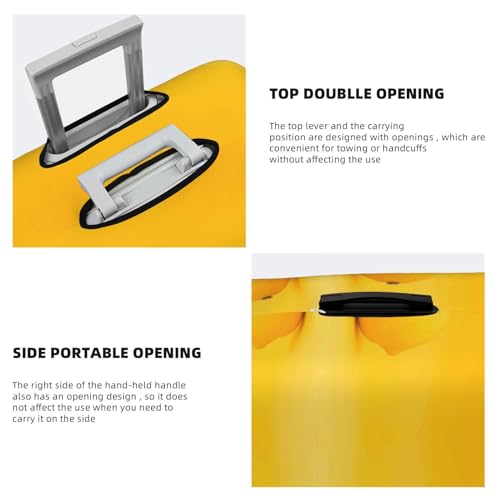 Yellow Lemon Luggage Cover Washable Elasticated Luggage Covers for Suitcase tsa Approved Stylish Dust and Scratch Resistant Luggage Case Protector for Kids and Adults -4