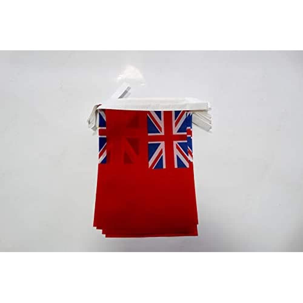 AZ FLAG United Kingdom Red Ensign Bunting 20 ft 20 flags Light Polyester