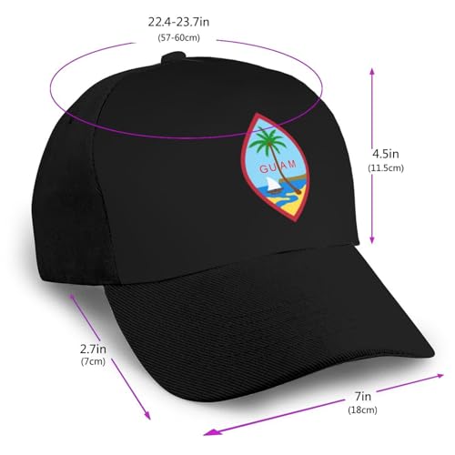 Seal of Guam Unisex Classic Adjustable Curved Brim Baseball Cap, Trucker Hat2