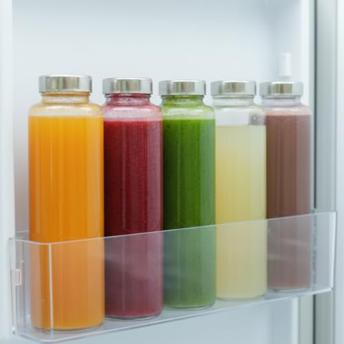 Image of Glassbunny Glass Water Bottle with Leak-Proof Airtight Stainless Steel Lid for Water, Smoothie, Juices Reusable Travel Drinking Fridge Bottle 1000ml BPA-Free Pack of 1