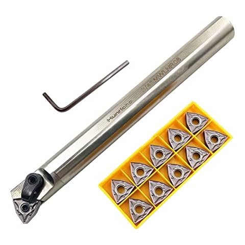 Hunricho 3/4" Indexable Boring Bar Turning Tool Holder S20Q-MWLNR08 with 11PCS Indexable Carbide Turning Insert WNMG432 Cover