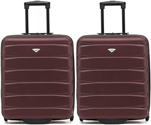 Flight Knight Set of 2 Lightweight 2 Wheel ABS Hard Case Suitcases Cabin Carry On Hand Luggage Approved for Over 100 Airlines Including British Airways, Ryanair & easyJet Approved Free Carry On