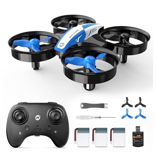 Holy Stone HS210 Mini Drohne für Kinder,RC Quadrocopter Nano Drone mit 3 Akkus 21 Min. Lange Flugzeit, Auto Höhenhaltung, 360° Rollen, Kopfloss Modus, One Key Start Indoor Geschenk Anfänger,Blau,C0