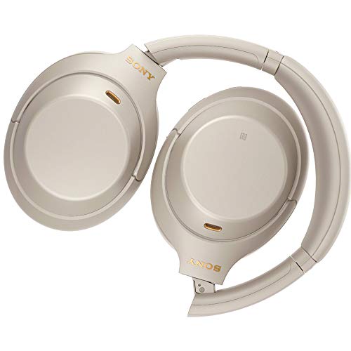 Image of Sony WH1000XM4 /S Premium Noise Cancelling Wireless Over-The-Ear Headphones with Built in Microphone Silver Bundle with Deco Gear Premium Hard Case + Pro Audio Headphone Stand + Microfiber Cloth
