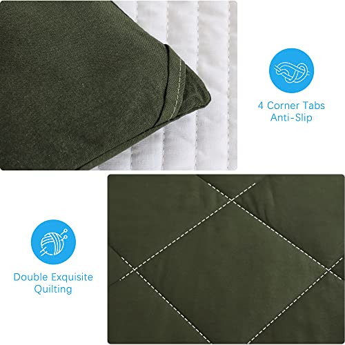 Atsense Green Comforter Set King Size, Ultra Soft Microfiber, 3 Pieces Olive Green Comforter Bedding Sets For Women And Men, Lightweight And Warm Reversible Duvet Insert For All Season #TOP4