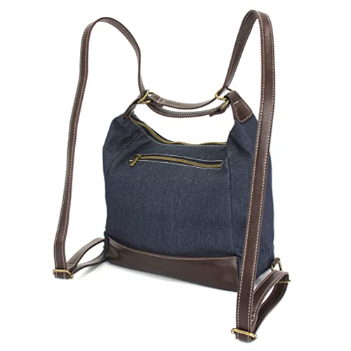 Chala Retro Convertible Purse - Mini Keychain Bear - Denim #TOP2