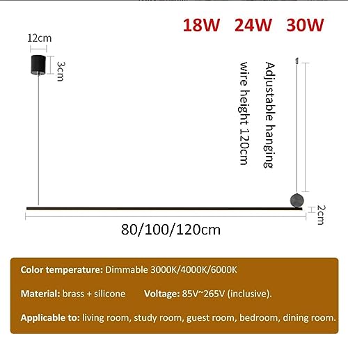 Lustre LED dimmable 3 couleurs à intensité variable pour salle à manger - 4