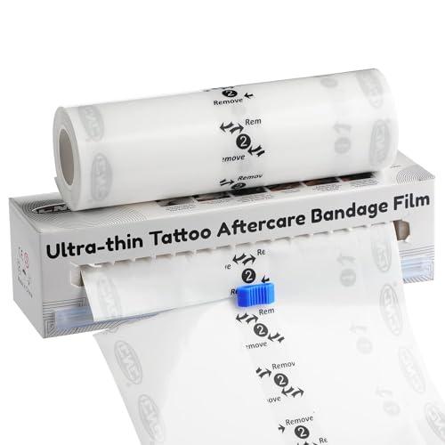 CNC Tattoo Protection Film - 15cm x 5m Tattoo Folie Transparente Atmungsaktive Hautschutzauflage für Tätowierte Haut, 1 Stück (1er Pack) ZYH2312001KIT