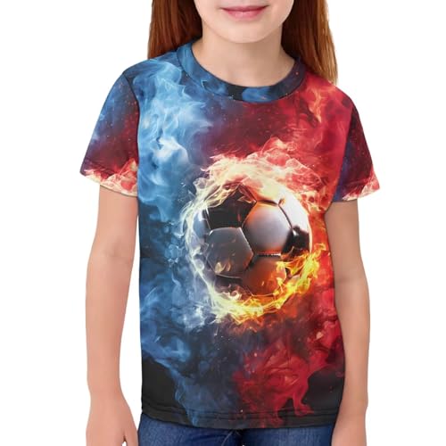 Image of JEOCODY Boys Girls Graphic Tees Funny 3D Printed Short Sleeve T-Shirts 3-16T