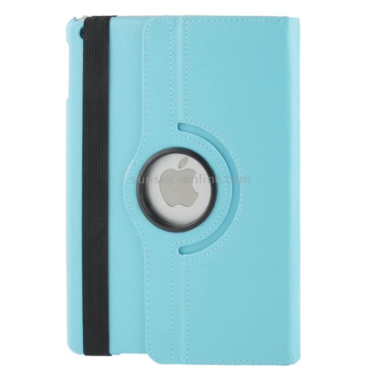 PU Leather Rotate Stand Case for iPad 9.7 inch 5th/6th Generation 2017/18 and For iPad Air 1st Generation and iPad Air 2 2013/14 (Light-Blue/Sky-Blue) - Image 2