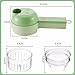 5 in 1 Electric Vegetable Chopper, Smart Kitchen Appliances, Mini Handheld Vegetable Chopper Set, Electric Vegetable Cutter with Egg Beater and Clean Brush