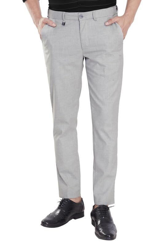 Men Ankle Fit Flexi Waist Stretchable Formal Trouser Wrinkle Resistant Office Wear Pant-picture-20