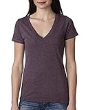 Next Level Apparel 6740 Lady Tri-Blend Deep V Neck T-Shirt - Vintage Purple, 2XL