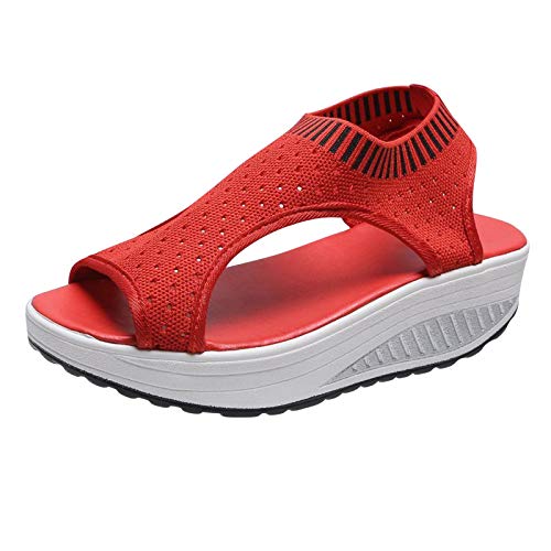 Sandales à plateforme pour femme chic et confortables en maille