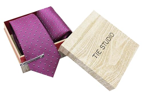 Image of TIE STUDIO Men's Necktie Pocket Square & Cufflinks