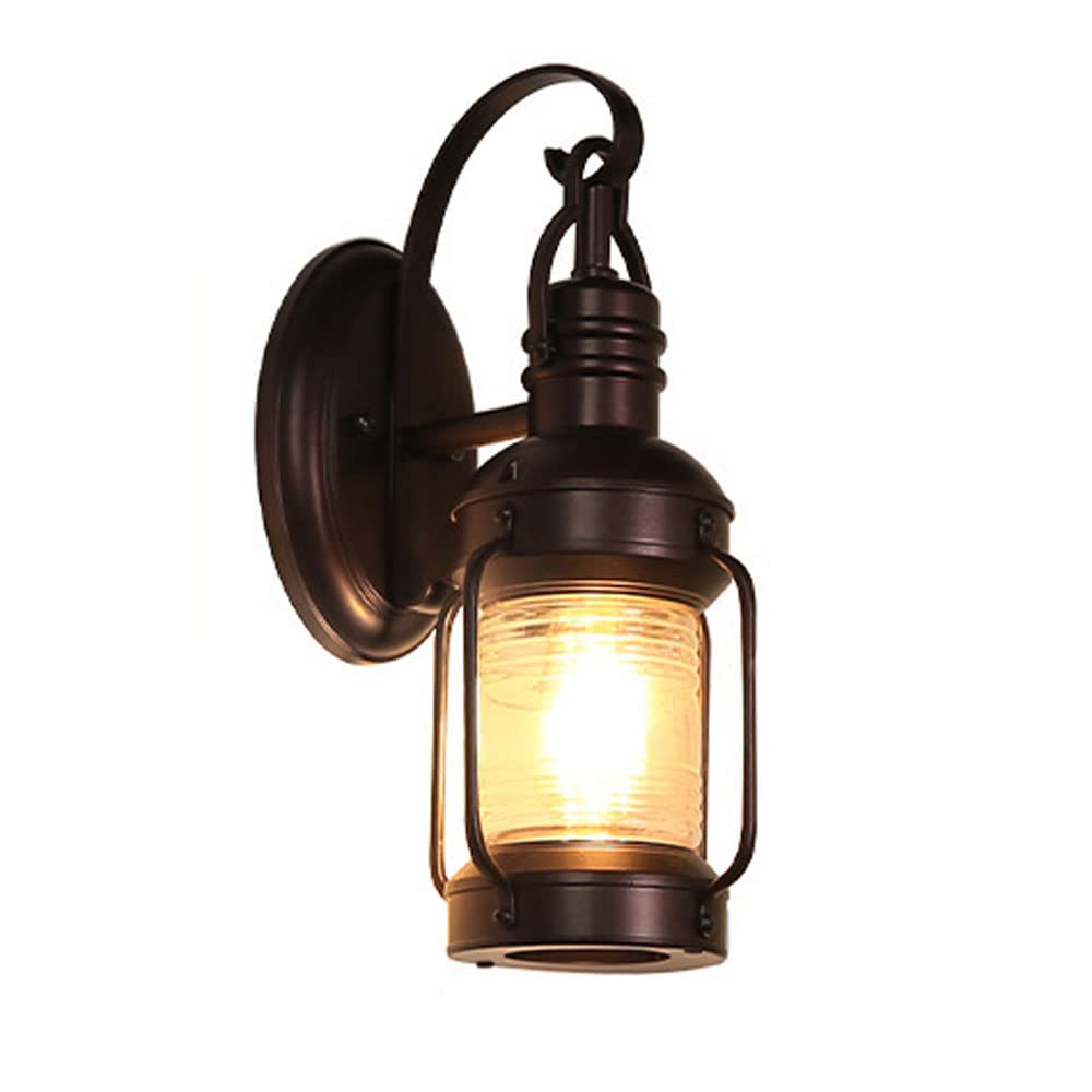 Kbuukyyxouy One Color Aisle Corridor Decorative Wall Sconce, Garden Cafe Vintage Landscape Lighting Wall Lantern, Rustic Nostalgia Wall Aluminium E26 Wall Lamp Fixtures, For House, Garage, Entryway Wall Light