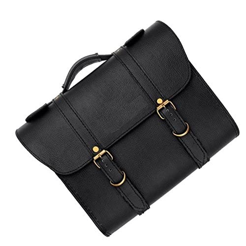 Dhe Best Bike Back seat Square Saddle Bag Waterproof Rectangle Side SaddleBag Black for RE Standard Bullet 500 EFI