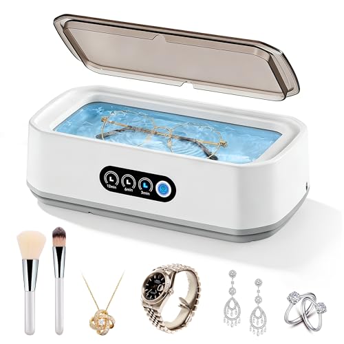 650ML Ultrasonic Jewelry Cleaner, 49KHz 40W Sonic Cleaner Machine for