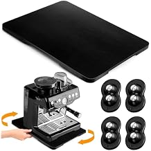 Appliance Sliders for Kitchen Appliances, 360 Rolling Coffee Tray for Countertop, Bamboo Sliding Tray for Coffee Maker, Large Coffee Pot Slider Tray for KitchenAid Stand Mixer, Air Fryer, Toaster