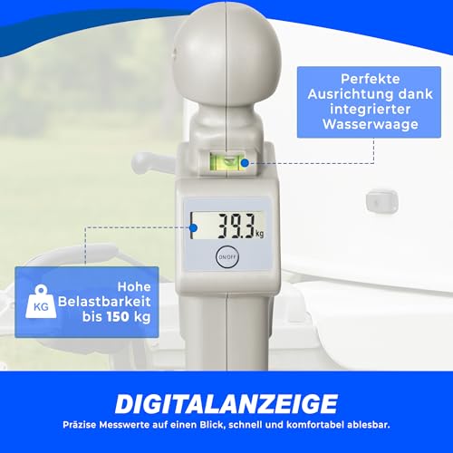 Báscula digital AUTOLIGHT 24 para caravanas con nivel de burbuja y altura ajustable hasta 150 kg 2
