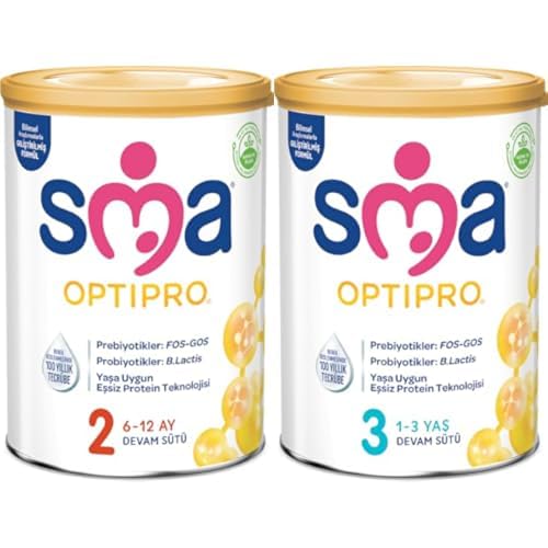 SMA Optipro 2 Bebek Sütü (6-12 Ay, 400 g) ve SMA Optipro 3 Devam Sütü (1-3 Yaş, 400 g)