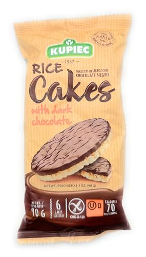 KUPIEC RICE CAKES WITH DARK BELGIAN CHOCOLATE 90G (3.1OZ) 2 PACK