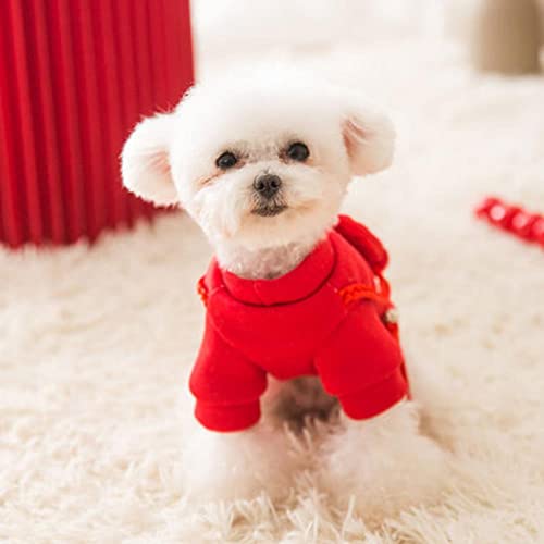 Manteau chiens velours rembourré mignon style sweat à capuche