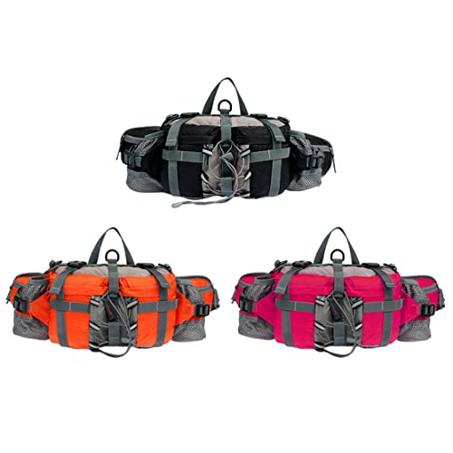Sac banane d'extérieur rose avec porte-bouteille pour la randonnée et le voyage - 6