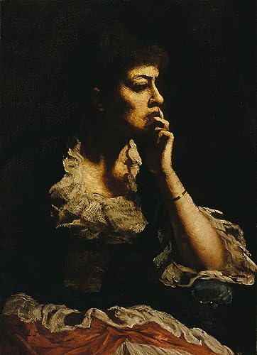 Pinturas murales retro retrato de la Sra. Eastman Johnson para salón elegante 60x90