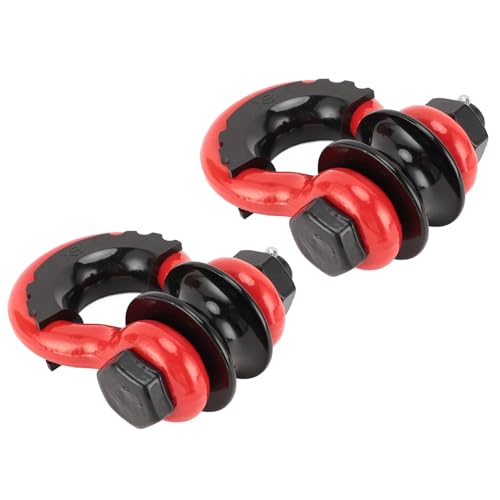 BTSEURY D Ring Shackle, 2PCS 3/4in D Ring Shackle Heavy Duty Off Road Recovery Shackle with Pulley for Truck Tractor ATV UTV