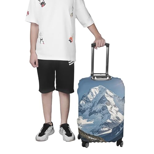 Spectacular Snowy Mountains Printed Luggage Cover Protector, Fits 18-32 Inch Luggage 6