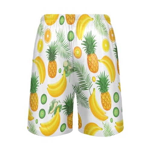 Sinestour Banana Yellow Fruits Pajama Shorts for Men Lounge Pants Pj Pants Men'S Pajama Shorts with Pockets, S-XXL2