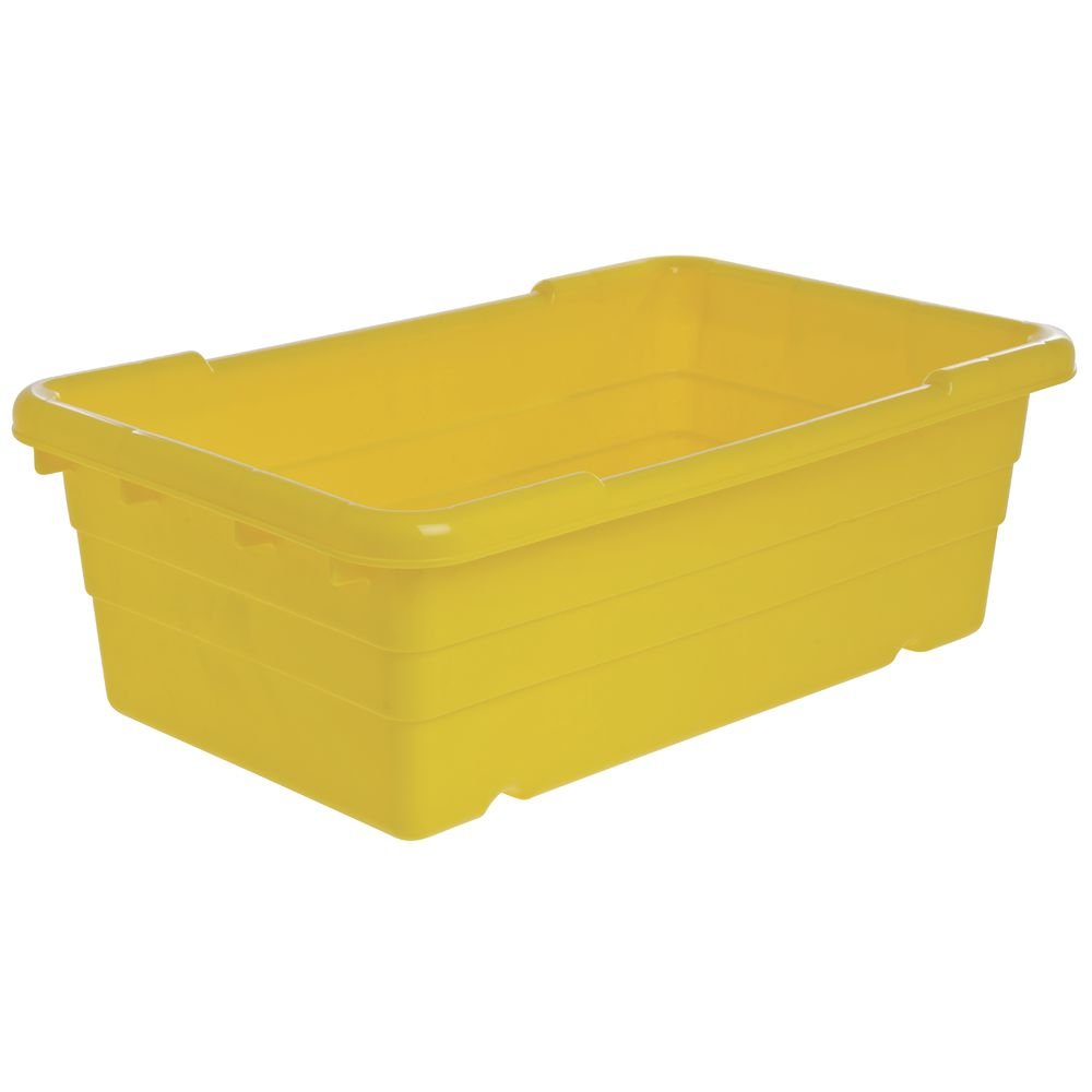 Nest and Stack Lug Yellow Plastic - 25" L x 16" W x 8 1/2 D