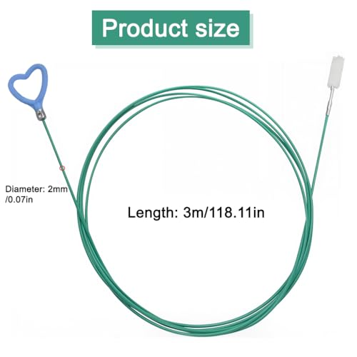 Image of STHIRA 3m Car Drain Pipe Cleaning Brush for Sunroof & Sewer, Flexible Long Hose Unclogger Auto Accessories Tool for Car Drain Holes Removes Clogs & Dirt, Universal Fit Drain Cleaning Tool