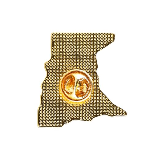 Image of State Shaped Map Lapel Metal Pin Enamel Brooch Keepsake Beautifully Designed for Backpack Hat