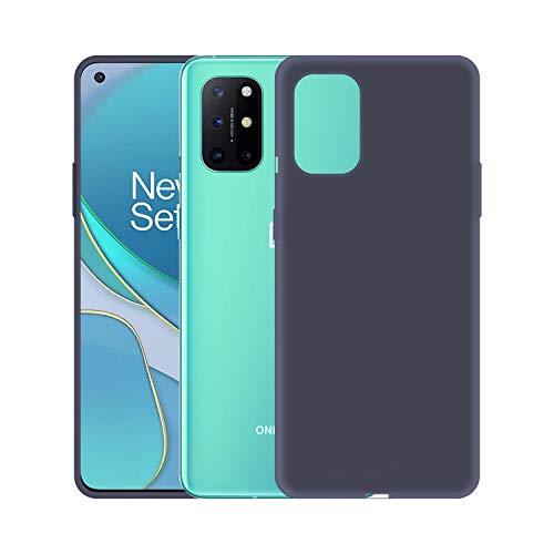 Image of Case Creation Luxurious og Series for oneplus 8t case Cover,Anti-Dirty Slim case Frosted Matte Cute Candy TPU Raised Bezel (Splash of Color) Back Cover for oneplus8t -Navy Electric Blue