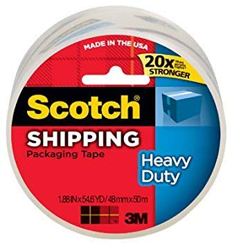 3M 3850 1.88-Inch x 54.6-Yard Clear High-Performance Packing Tape - Quantity 12