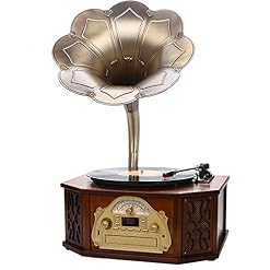 Phonographe Gramophone Platine Vinyle Tourne-Disque avec Haut-Parleurs Contrôle du Système Stéréo 33/45 RPM, Sortie CD… - Les Beatles, Paul McCartney, John Lennon, RIngo Starr, George Harrison