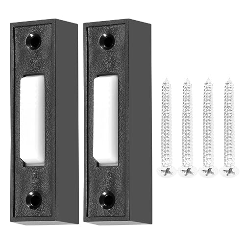 Tumintu 2 unidades Universal Garaje Hornner Interruptor 41A4166 iluminado en la pared montado en la pared botón negro acabado con centro blanco