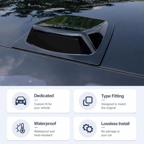 Image of STHIRA Car Roof Decorative Cover Gloss Black Radar Decor Shell for Car