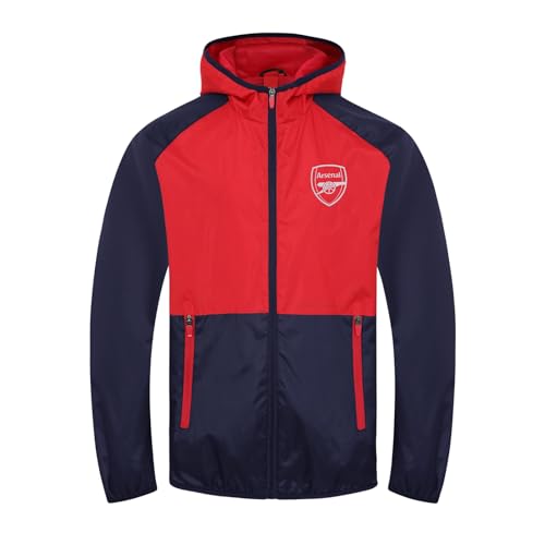 Arsenal FC officiel - Coupe-vent/Imperméable thème football - garçon - bleu marine - 12-13 ans