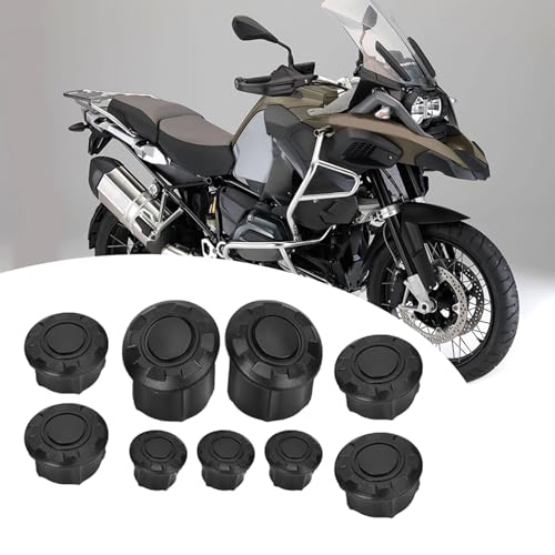 CHICIRIS Motorrad Rahmenlochkappen Abdeckungs Plug Kit Rahmenloch Abdeckkappen Plug Kit Dekor für R1200GS LC Adventure 14 18