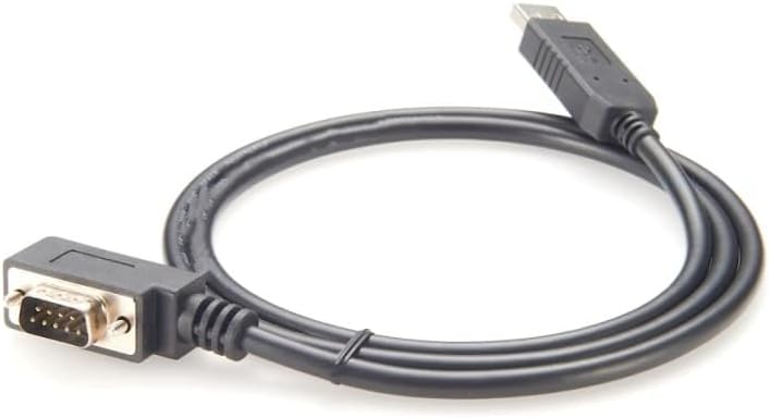 Right-Angle USB 2.0 Male to DB9 Male RS232 Serial Adapter Cable with FT232RNL Low-Profile, Slim, and Compact DB9 COM Port Converter.