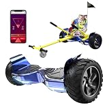 RCB hoverboards SUV y Kart,con Bluetooth, Control de Aplicaciones, Hoverboards Todo Terreno 8.5' Hummer, Mejor Regalo para Niños